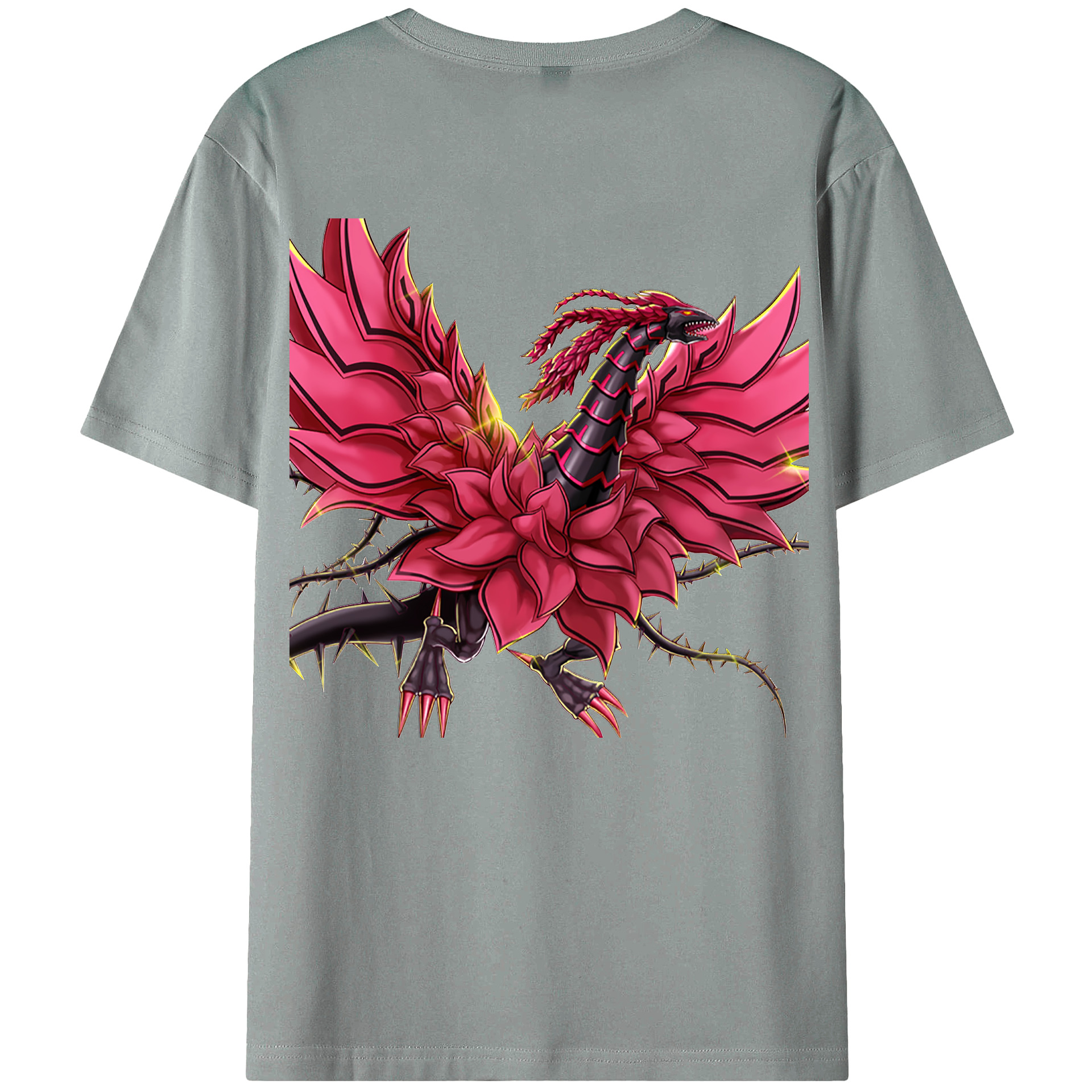 （画像用） 遊☆戯☆王 Yu-Gi-Oh! 綿100％ メンズ半袖Tシャツ（バックプリント） 通気性